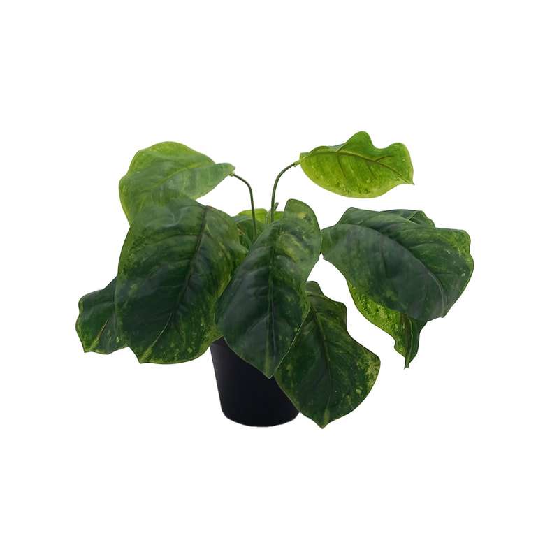 P-AP111-GR 8cm Philodendron artificial table top plant