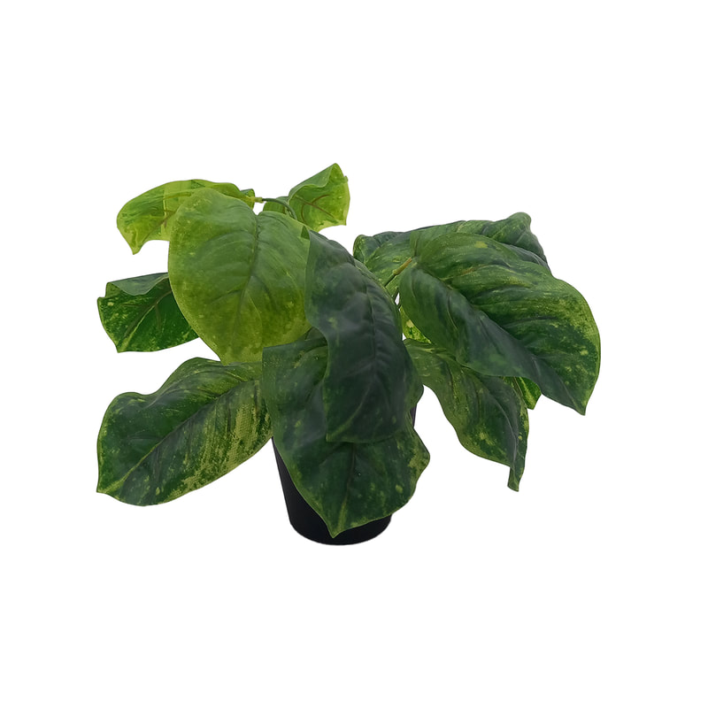 P-AP111-GR 8cm Philodendron artificial table top plant