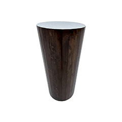 Pedestal - 100cm High - White + Wood ​P-PD102-WW