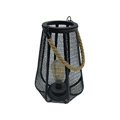 Mila Candle Holder - 31cm - Black Mesh P-LC103-BL