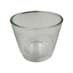 Drew Round Vase - 10cm - Glass  ​P-LC108-CL