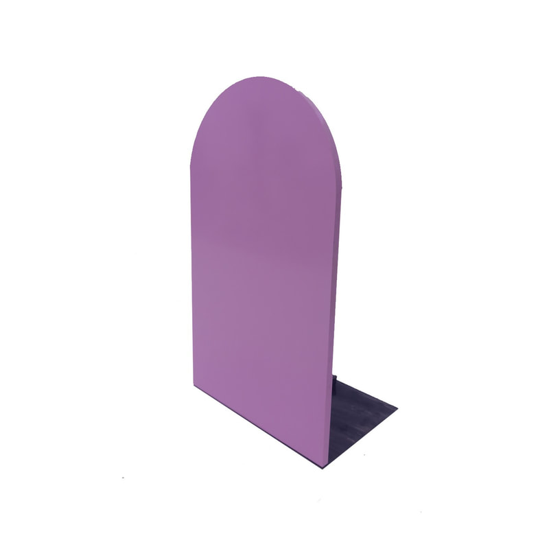  P-PZ104-PR 150cm high Type 4 purple wall panel with full curve, matt finish