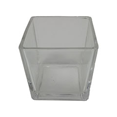 Allan Square Vase - 10cm - Glass  ​P-LC111-CL