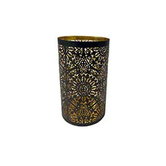 Fatima Mashrabiya Pattern Vase - 6cm - Brass ​P-LC133-BA