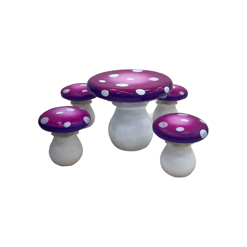P-PK803-PR Set of Toadstool seating in purple