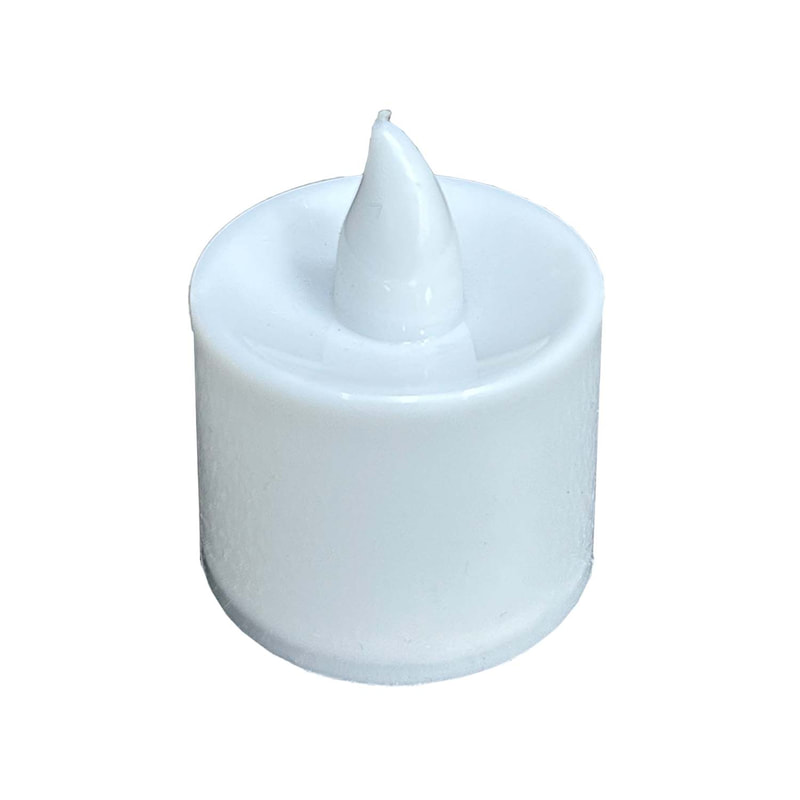 P-LQ102-WH Type 2 4.5cm small white LED tea light candle