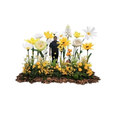 Giant Flowers - Yellow + White ​ ​P-FK850-YW