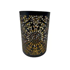 Fatima Mashrabiya Pattern Vase - 18cm - Brass ​P-LC131-BA