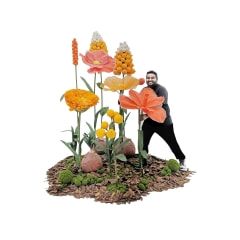 Giant Flowers - Orange ​P-FK841-OR