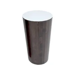 Pedestal - 90cm High - White + Wood ​P-PD103-WW