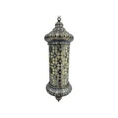 Arabic Hanging Lantern - 58cm - Silver ​ ​P-AL118-SI