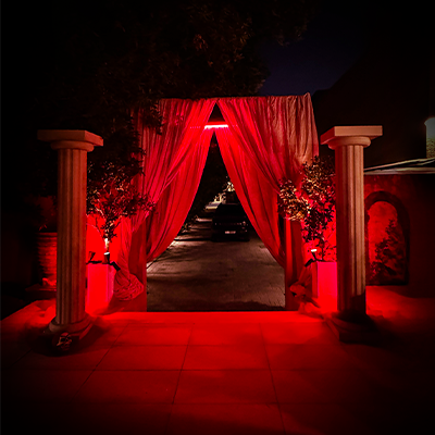 red-halloween-entrance