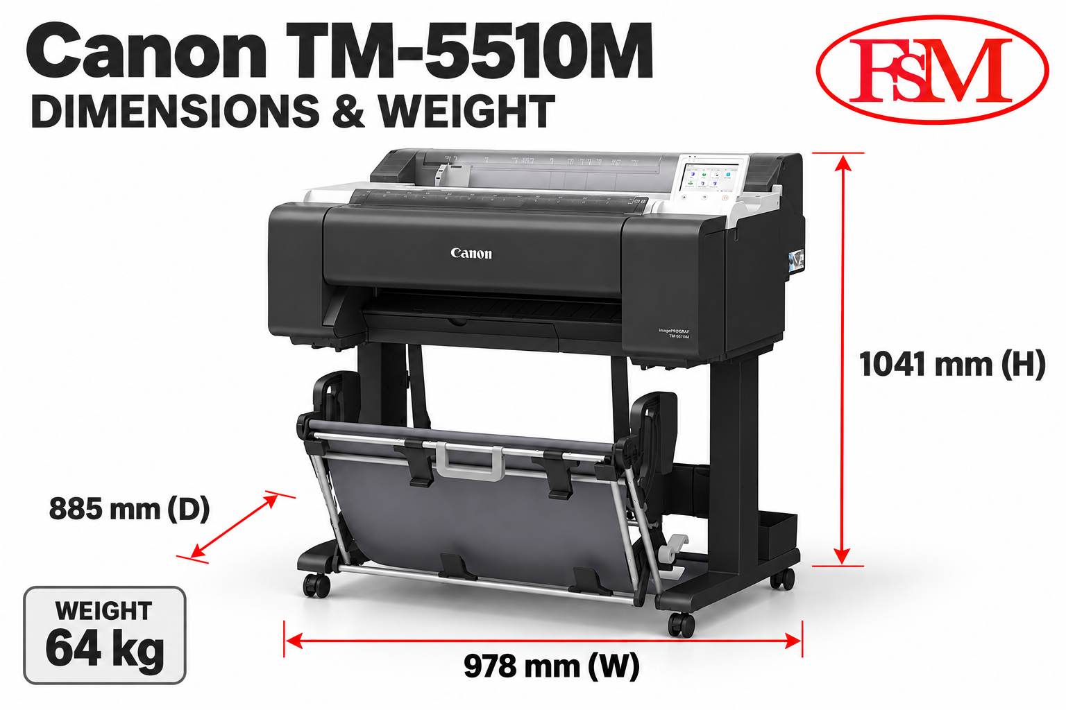 Canon TM5510M Dimension & Weight FSM