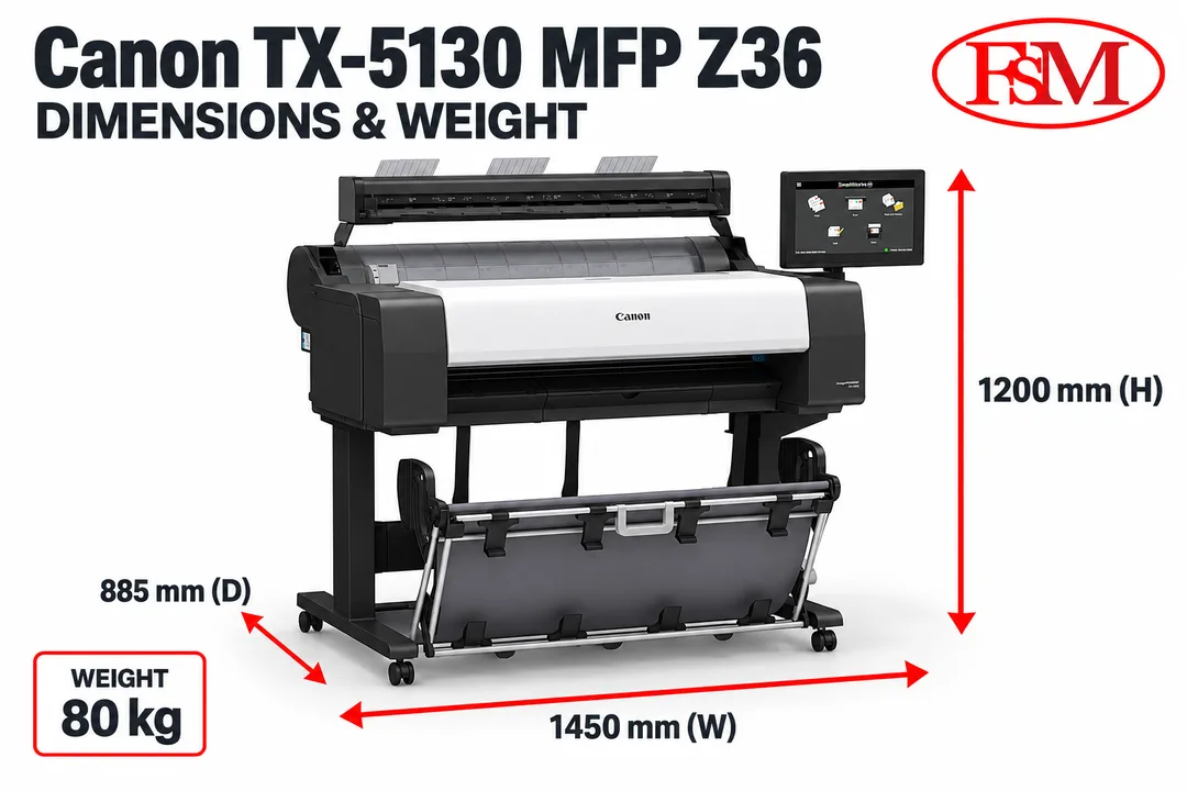 Canon TX-5130 MFP Z36 Dimension & Weight Malaysia Plotter Supplier KL FSM