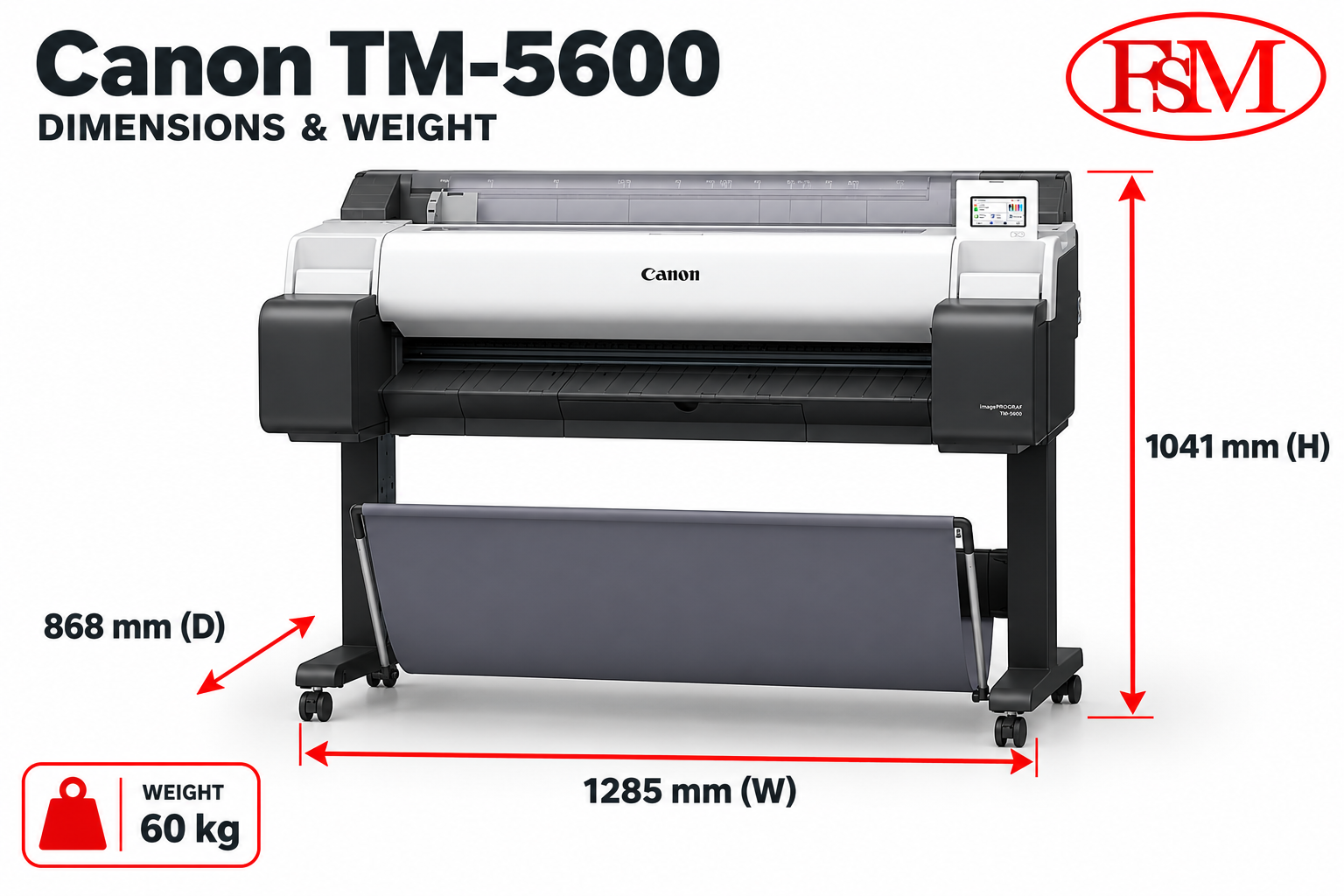 Canon TM5600 Dimension & Weight FSM 