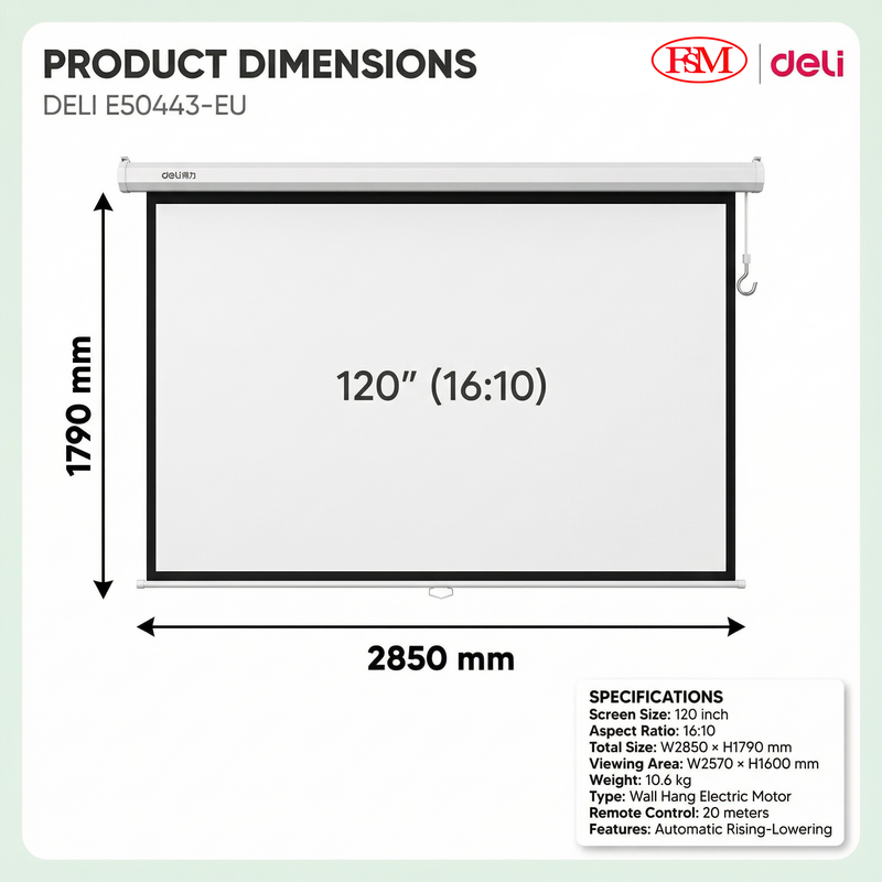 Deli E50443-EU Screen Projector Malaysia Office Use