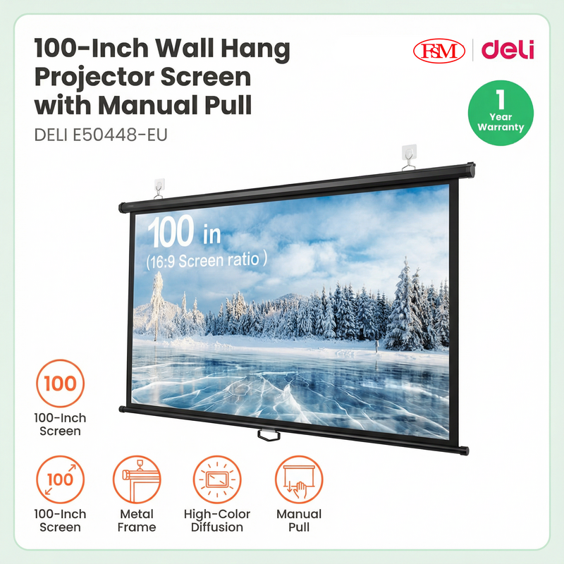 Deli E50448-EU Projector Screen KL