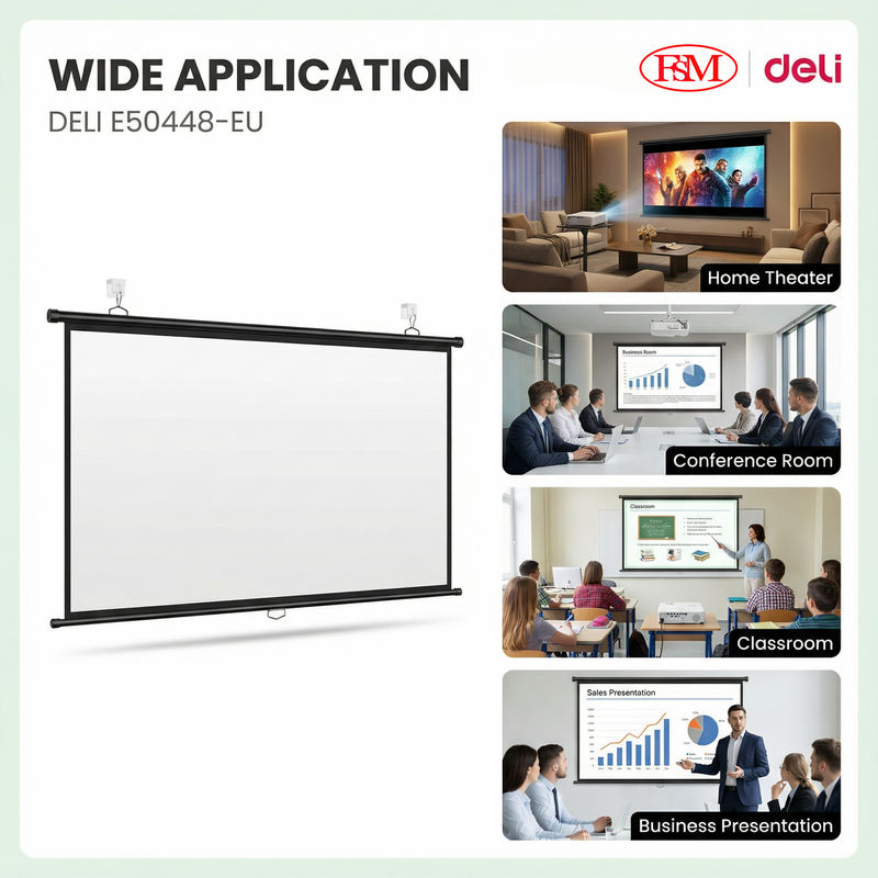 Deli E50448-EU Projector Screen Supplier Malaysia