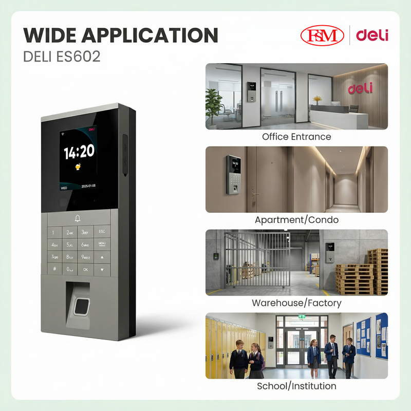 Factory staff attendance monitoring with Deli ES602 face and fingerprint device in Malaysia