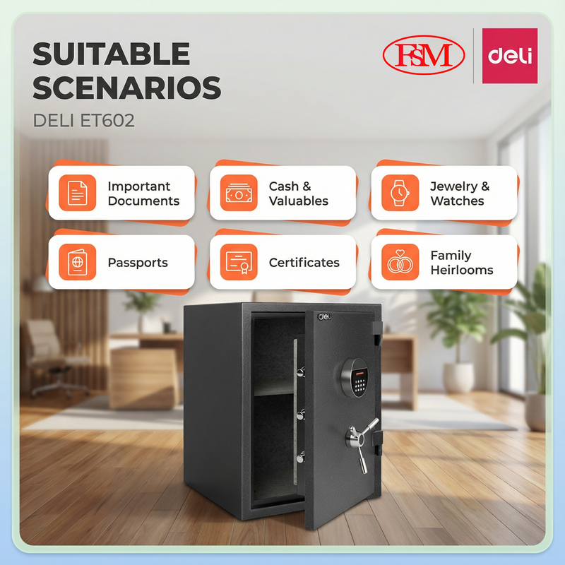 Deli ET602 Safe Box Supplier Malaysia