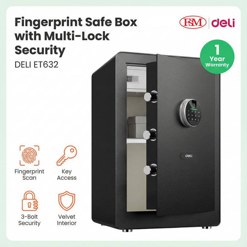 Deli ET632 Digital Safe Box Malaysia