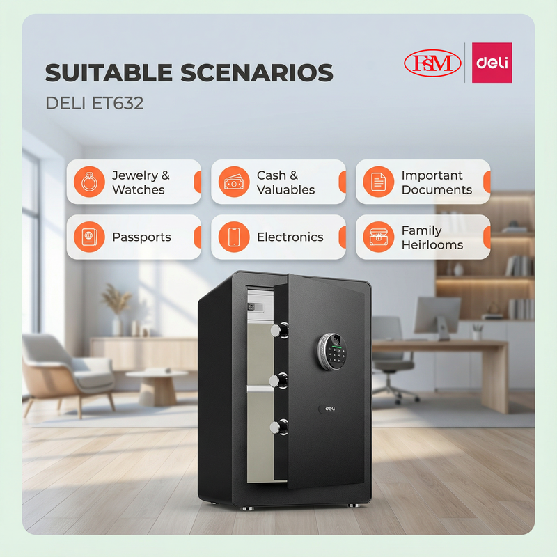 Deli ET632 Safe Box Supplier Malaysia