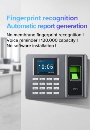 Deli ES152 fingerprint attendance machine Malaysia for office and factory environment