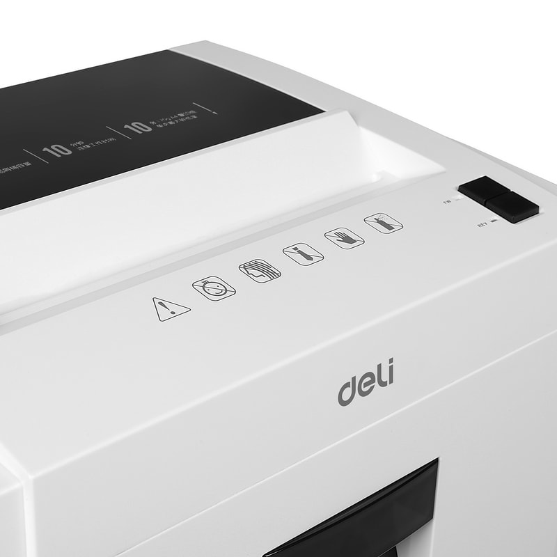 Office document destruction using Deli E9952 shredder supplied by Scanext Malaysia
