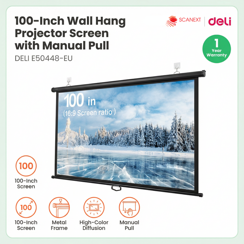 Deli E50448-E projector used in Malaysia office meeting room for professional presentations