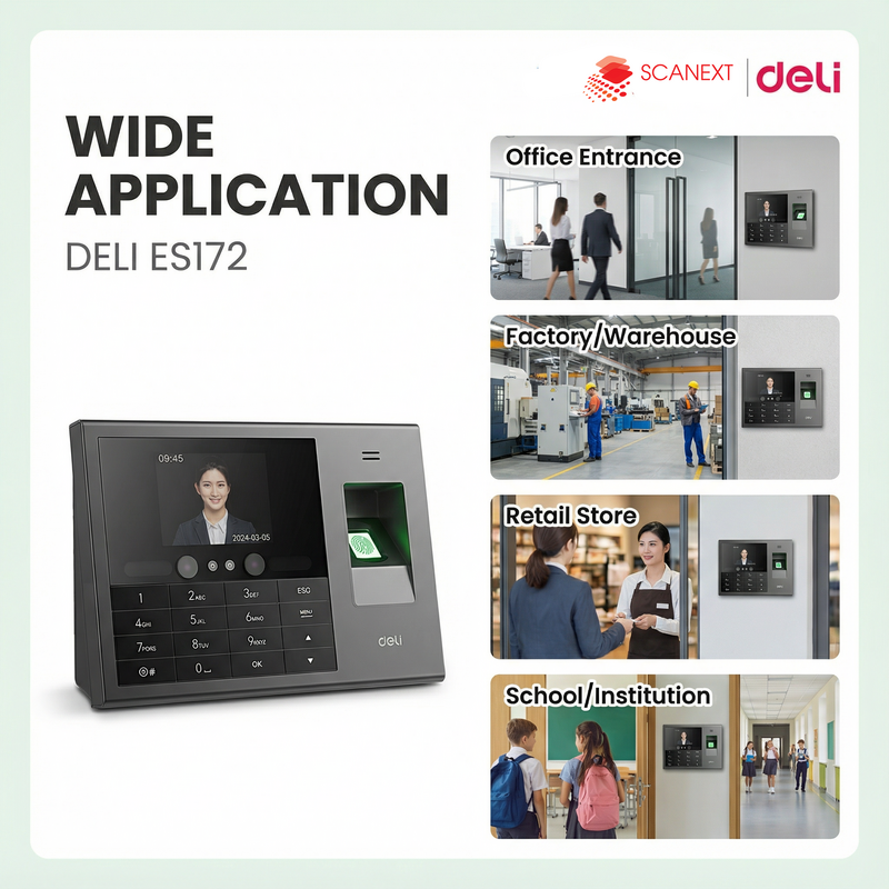 Office fingerprint attendance machine Deli ES172 Malaysia supplier