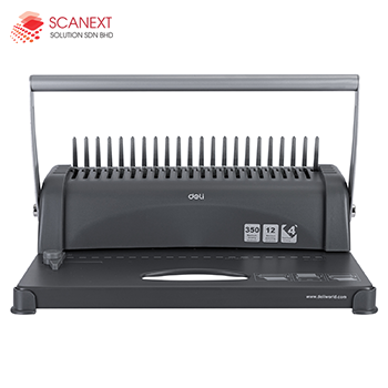 Deli E3871 binding machine used in small office environment