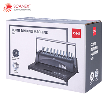 Office document binding machine Deli E3871 with Scanext branding
