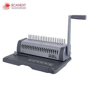 Deli E3873 heavy duty binding machine on office desk