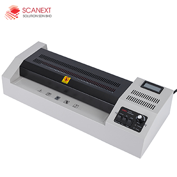 Deli E3895-EU laminator machine with Scanext supplier branding