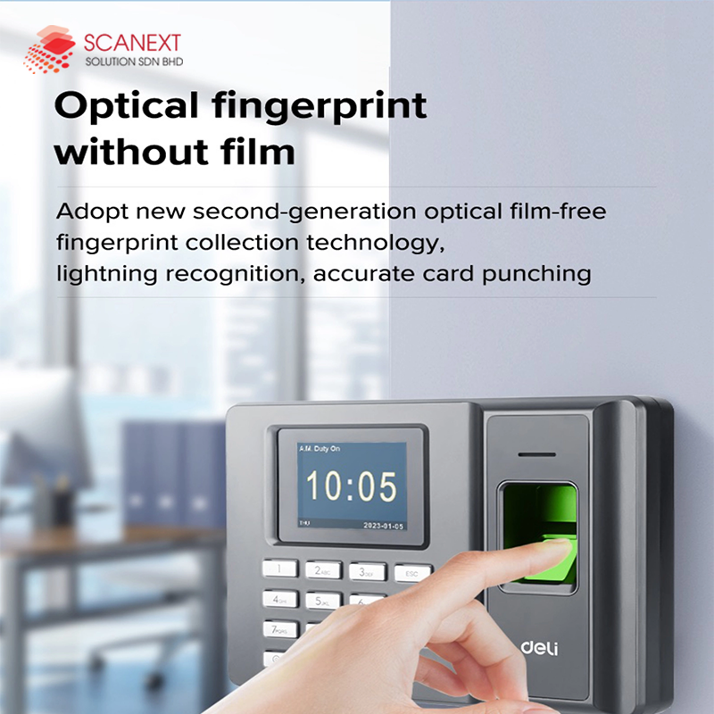 Deli ES152 fingerprint clocking machine for staff attendance Malaysia