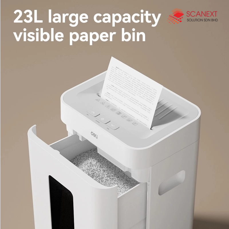 Deli ET048 paper shredder for secure document disposal