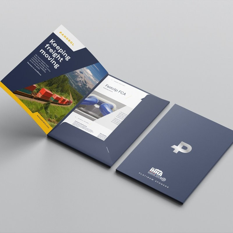 Silver Stamping and Spot UV Corporate Folder