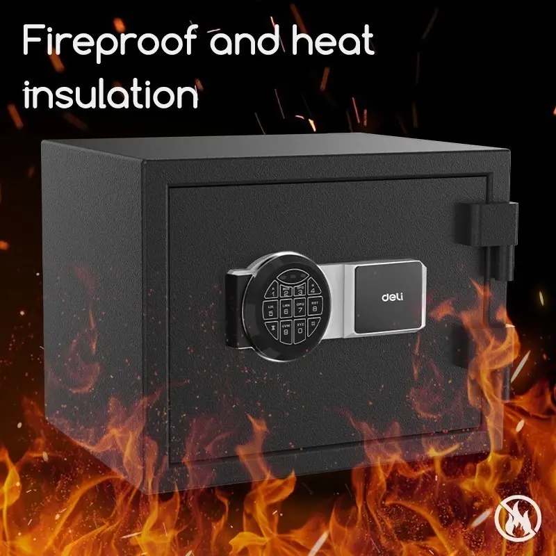 Small Safe Box for Personal Use Deli ET586 Electronic Fireproof Safe