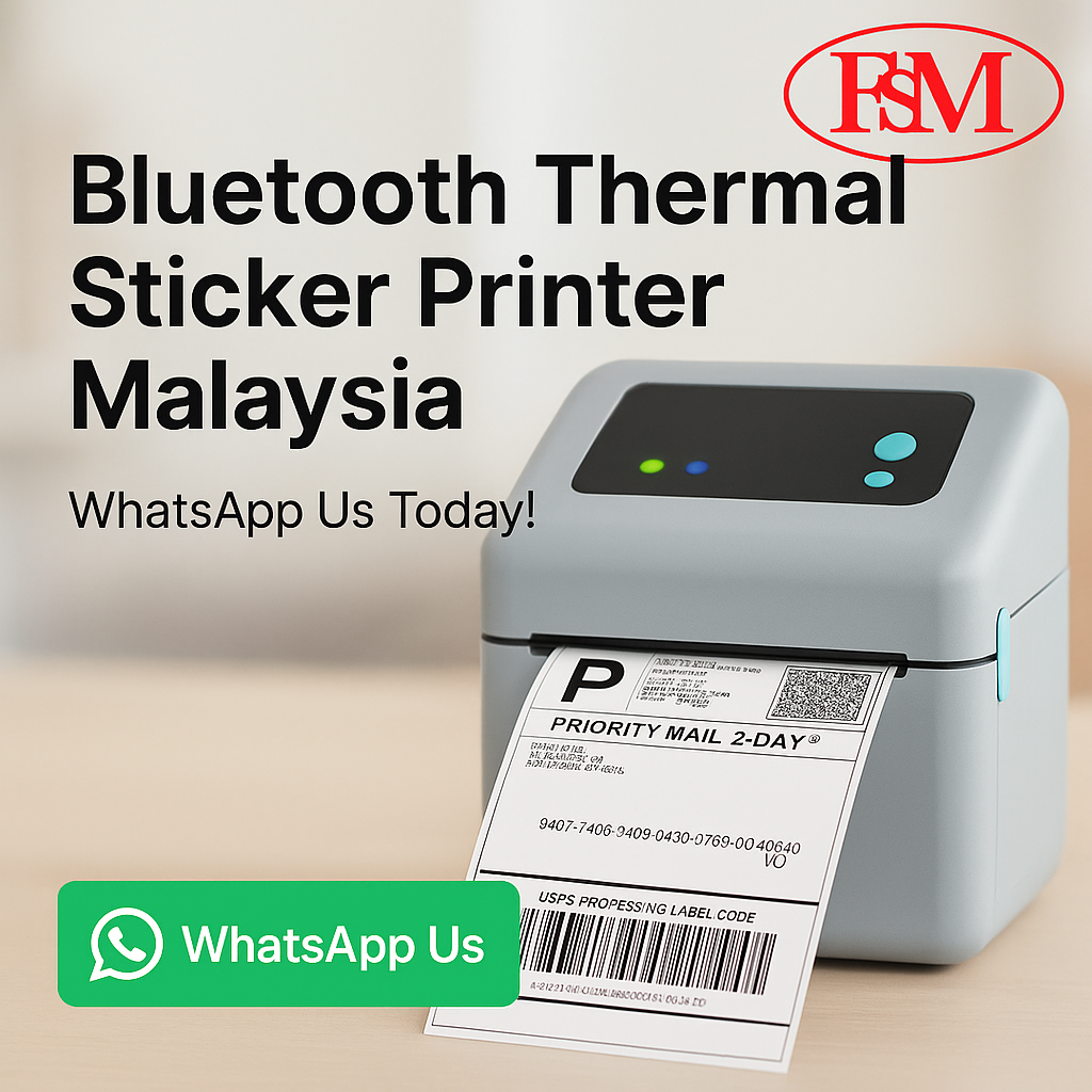 Bluetooth Thermal Sticker Printer for Shipping Labels Malaysia – Smart Labeling for E-Commerce & Logistics