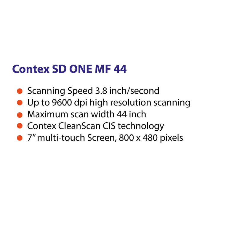 B0 Paper Size Scanner, 44 inch Large Format Scanner Contex SD ONE MF 44