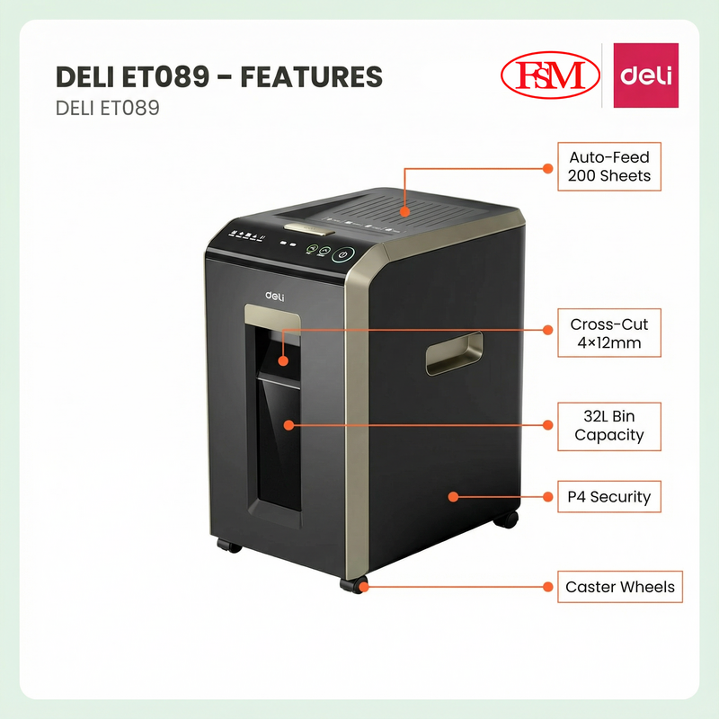 Deli ET089 Document Shredder KL