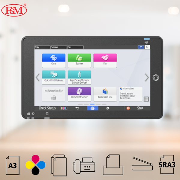 Touchscreen interface on IM C7010 printer