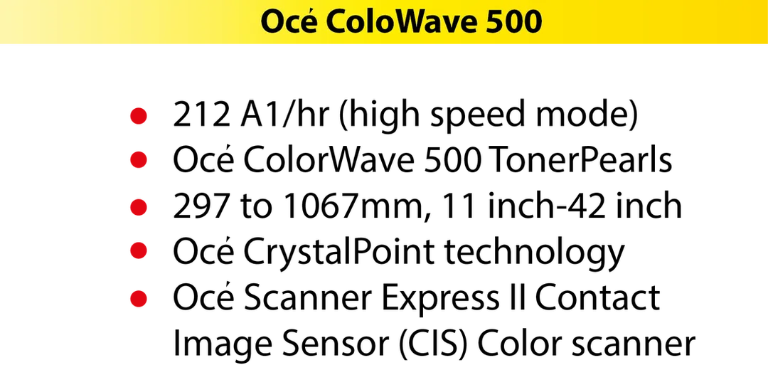 All-In-One Colour Large Format Printing Machine Oce ColorWave 500