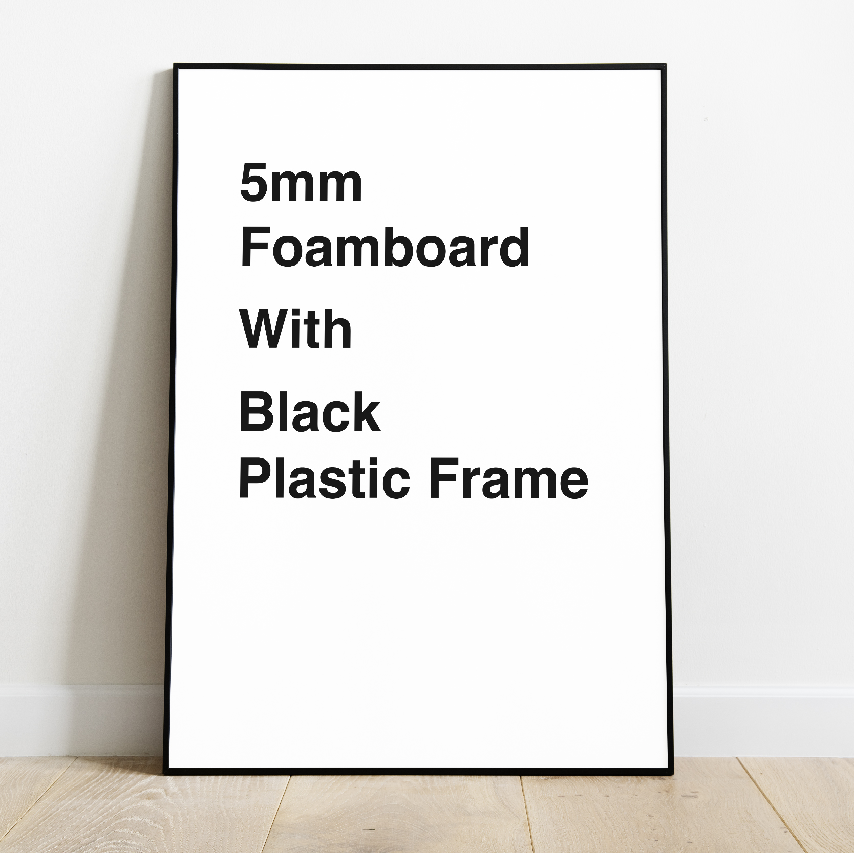 Custom printed 5mm foam board poster with black frame for professional indoor office and retail displays.
