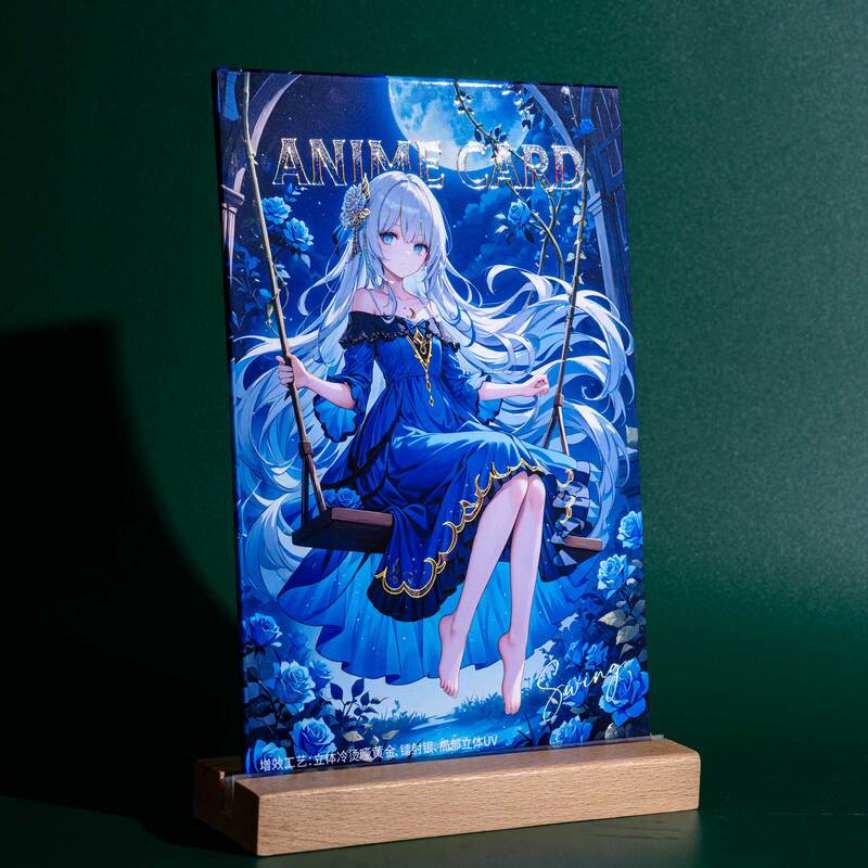 Custom borderless anime cards printed with clean cuts and no white borders