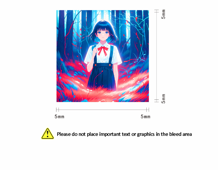 Bordered anime photo card sets with neat trimming and uniform layout