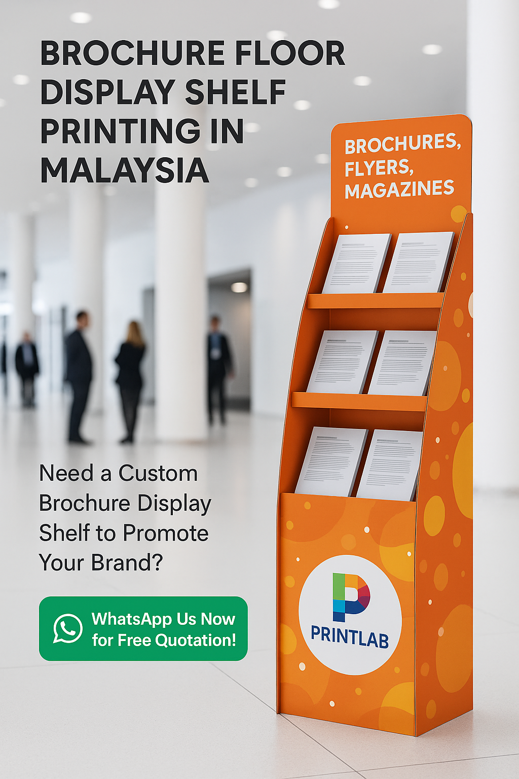 Brochure Floor Display Shelf Printing in Malaysia