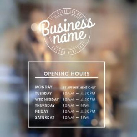 Business Hour Sticker