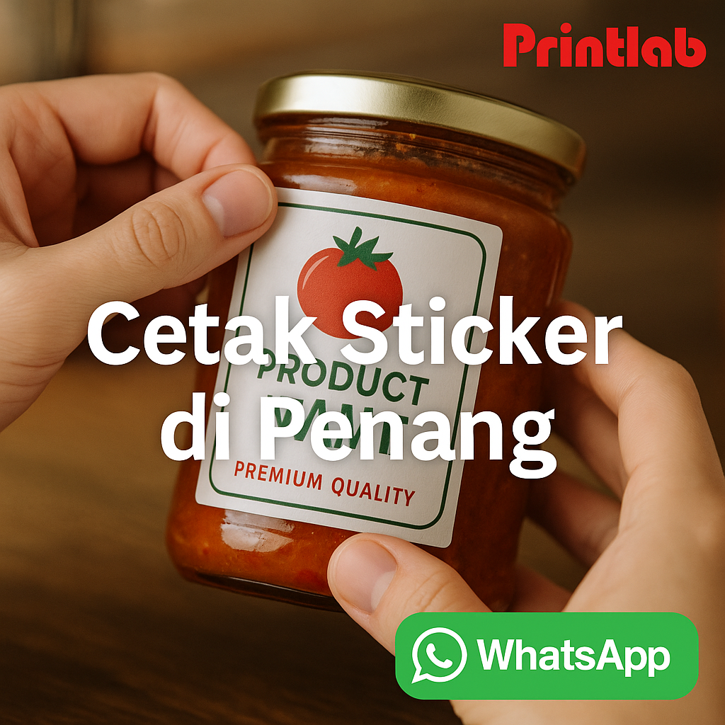 Cetak Sticker di Penang – Custom Design, Tahan Lasak & Siap Cepat
