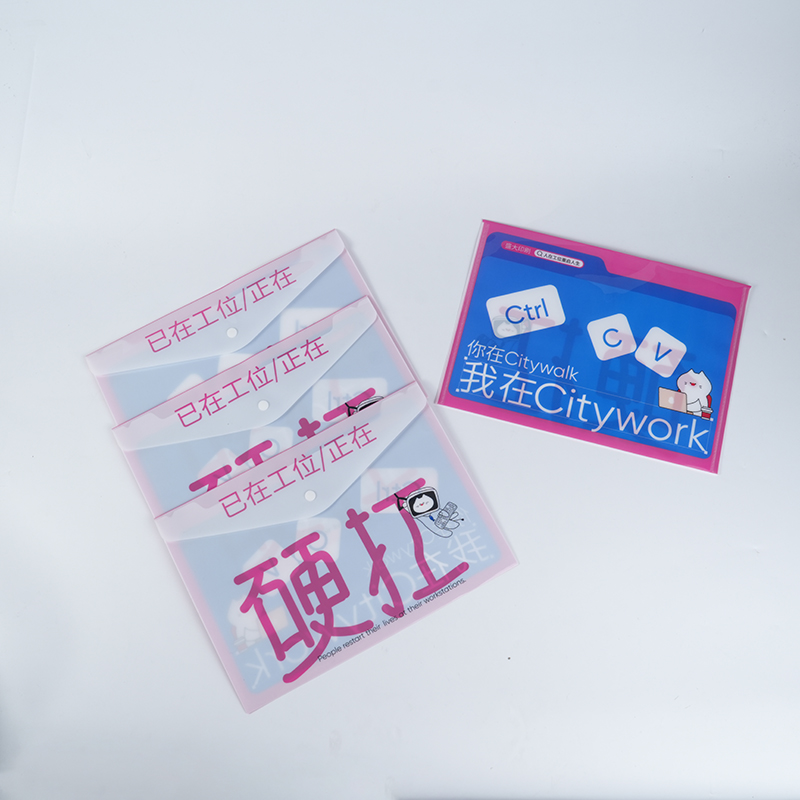 Custom clear PP document pouch for event registration packs, delegate documents and guest materials by Printlab Kuala Lumpur.
